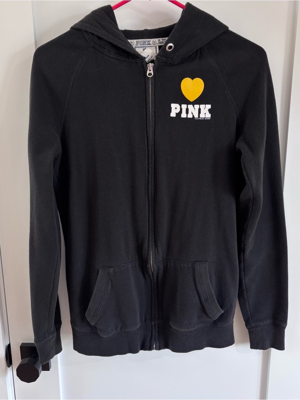 Victoria’s Secret PINK Pittsburgh Steelers Sequin Bling Zip Hoodie Black XS